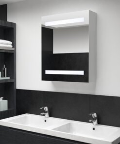 vidaXL Badkamerkast met spiegel en LED 50x13