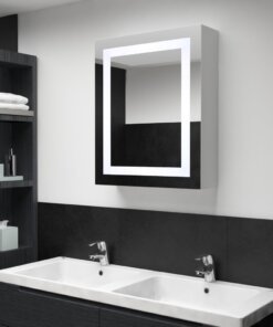 vidaXL Badkamerkast met spiegel en LED 50x13x70 cm