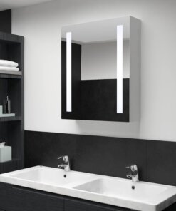 vidaXL Badkamerkast met spiegel en LED 50x13x70 cm