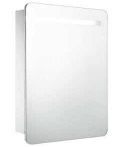 vidaXL Badkamerkast met spiegel en LED 60x11x80 cm