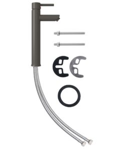 vidaXL Badkamermengkraan 12x30 cm grijs