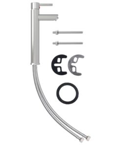 vidaXL Badkamermengkraan 12x30 cm zilverkleurig