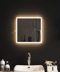 vidaXL Badkamerspiegel LED 40x40 cm