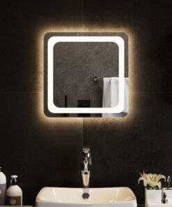 vidaXL Badkamerspiegel LED 40x40 cm