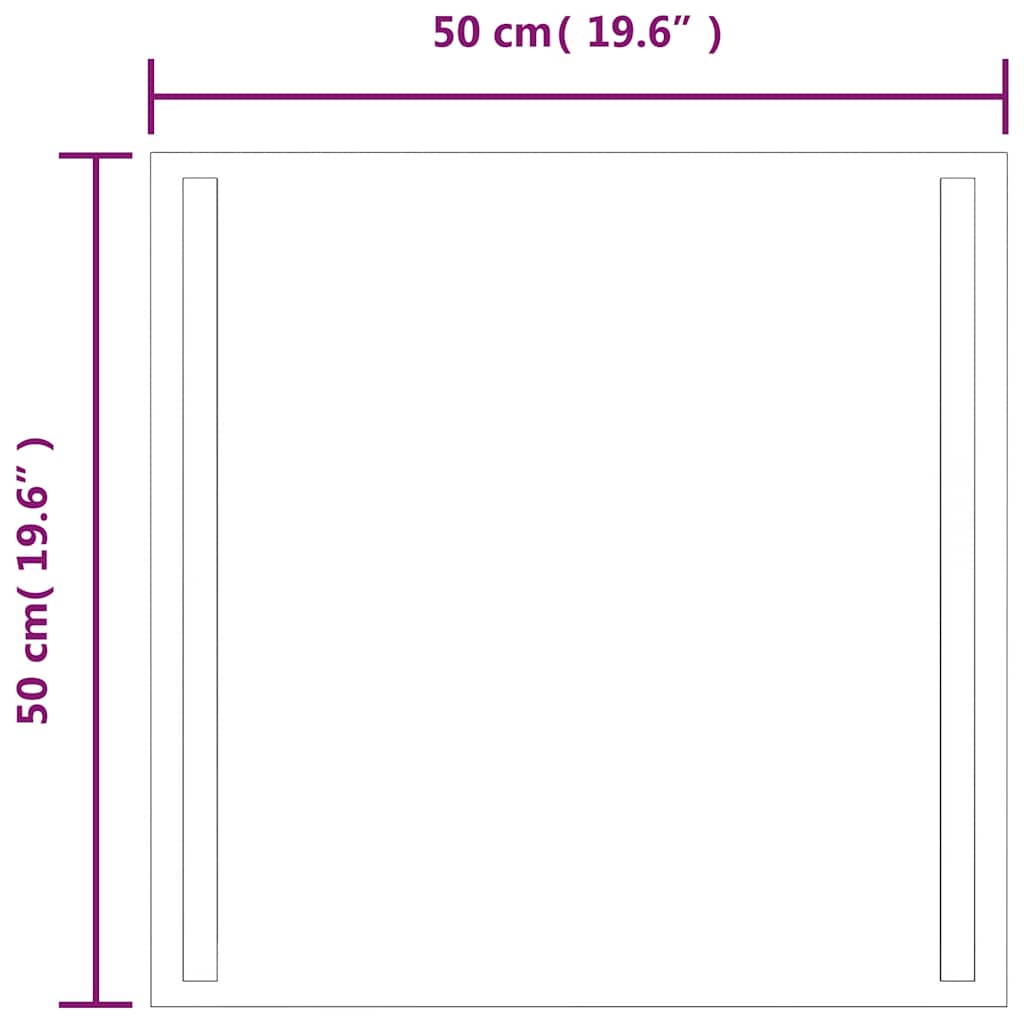 vidaXL Badkamerspiegel LED 50x50 cm - Afbeelding 5
