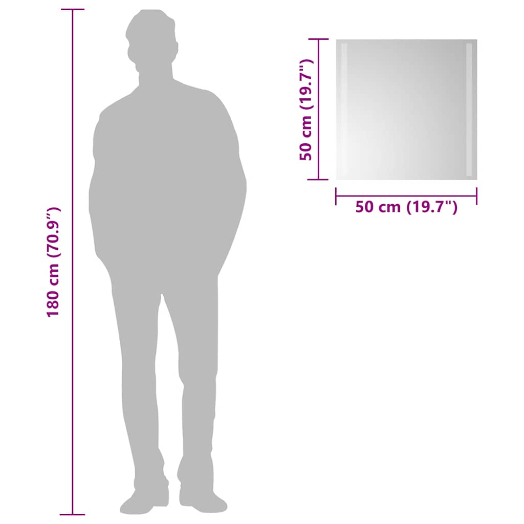 vidaXL Badkamerspiegel LED 50x50 cm - Afbeelding 6