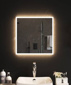 vidaXL Badkamerspiegel LED 50x50 cm