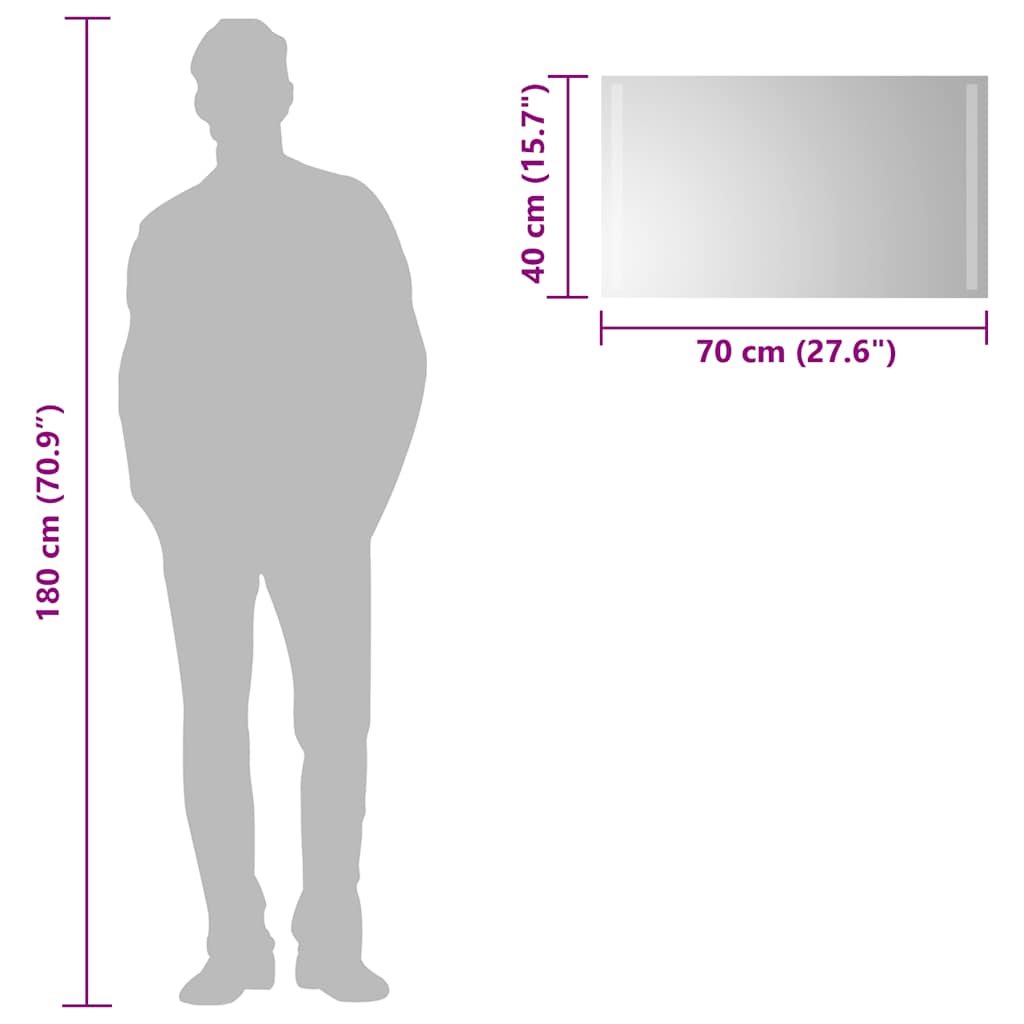 vidaXL Badkamerspiegel LED 70x40 cm - Afbeelding 6