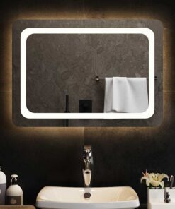 vidaXL Badkamerspiegel LED 70x50 cm