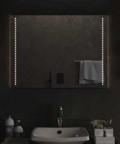 vidaXL Badkamerspiegel LED 80x60 cm