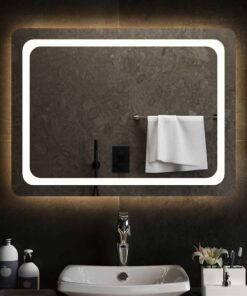 vidaXL Badkamerspiegel LED 80x60 cm