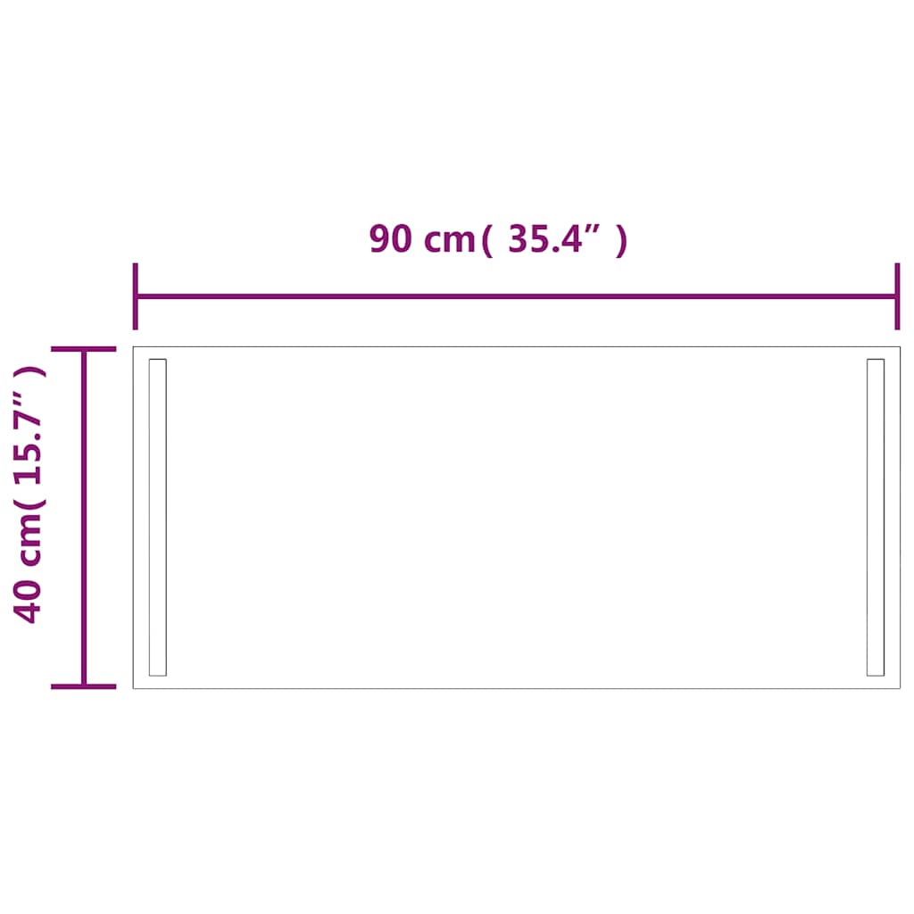 vidaXL Badkamerspiegel LED 90x40 cm - Afbeelding 5