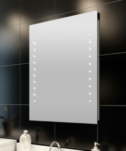 vidaXL Badkamerspiegel met LEDs 60x80 cm