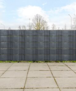 vidaXL Balkonschermen 10 st 255x19 cm poly rattan antracietkleurig