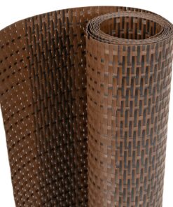 vidaXL Balkonschermen 10 st 255x19 cm poly rattan bruin en zwart
