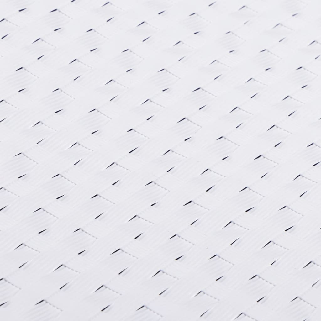 vidaXL Balkonschermen 10 st 255x19 cm poly rattan wit - Image 7