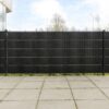 vidaXL Balkonschermen 10 st 255x19 cm poly rattan zwart