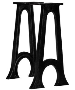 vidaXL Bankpoten met gewelfde onderkant 2 st A-frame gietijzer