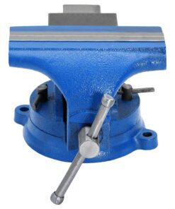 vidaXL Bankschroef 150 mm gietijzer blauw