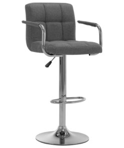 vidaXL Barkruk stof lichtgrijs