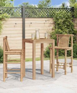 vidaXL Barkrukken 2 st bamboe