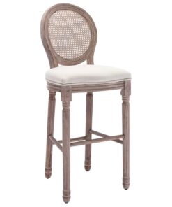 vidaXL Barkrukken 2 st linnen wit