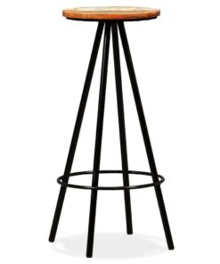 vidaXL Barkrukken 2 st massief gerecycled hout