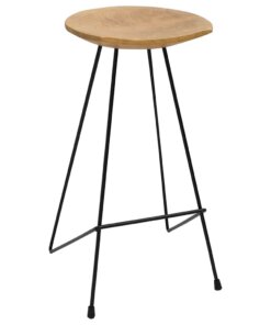 vidaXL Barkrukken 2 st massief teakhout