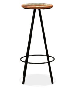 vidaXL Barkrukken 4 st massief gerecycled hout