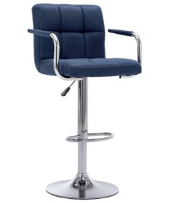 vidaXL Barstoel stof blauw