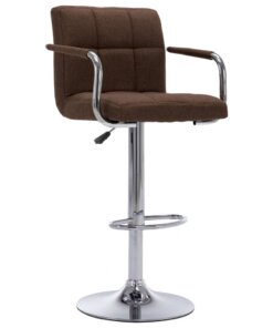 vidaXL Barstoel stof bruin