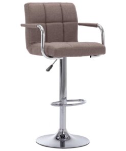 vidaXL Barstoel stof taupe