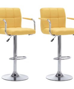vidaXL Barstoelen 2 st stof geel