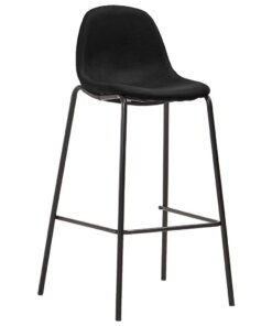vidaXL Barstoelen 6 st stof zwart