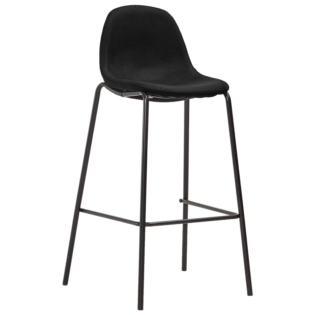 vidaXL Barstoelen 6 st stof zwart