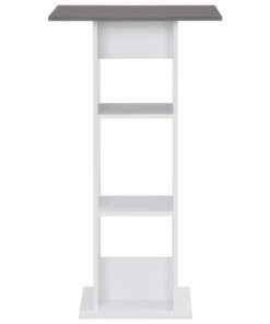 vidaXL Bartafel 60x60x110 cm wit en antracietgrijs
