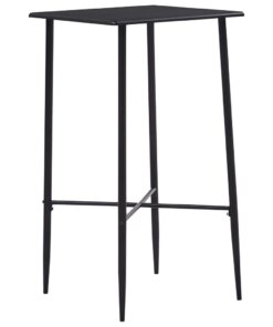 vidaXL Bartafel 60x60x111 cm MDF zwart