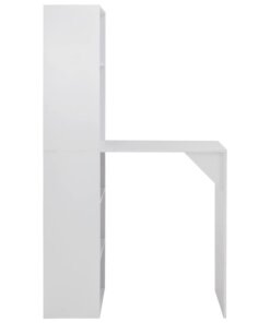 vidaXL Bartafel met kast 115x59x200 cm wit