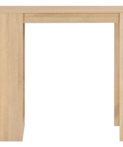 vidaXL Bartafel met schap 110x50x103 cm eikenkleurig