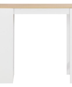 vidaXL Bartafel met schap 110x50x103 cm wit