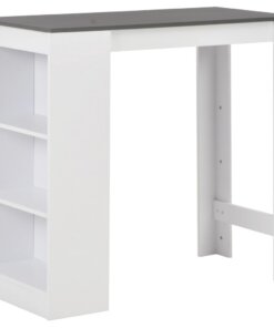 vidaXL Bartafel met schap 110x50x103 cm wit