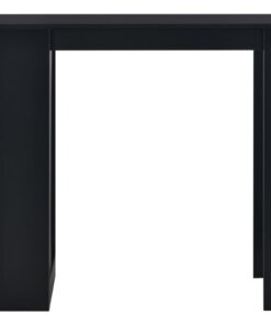 vidaXL Bartafel met schap 110x50x103 cm zwart