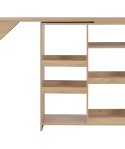 vidaXL Bartafel met verplaatsbaar schap 138x39x110 cm eikenkleurig