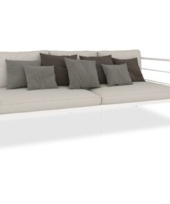 vidaXL Bedbank metaal wit 90x200 cm