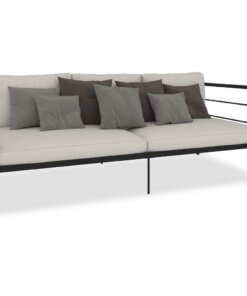 vidaXL Bedbank metaal zwart 90x200 cm