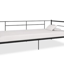 vidaXL Bedbank metaal zwart 90x200 cm