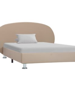 vidaXL Bedframe kunstleer cappuccino 100x200 cm