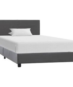 vidaXL Bedframe kunstleer grijs 100x200 cm
