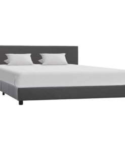 vidaXL Bedframe kunstleer grijs 120x200 cm