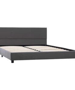 vidaXL Bedframe kunstleer grijs 160x200 cm